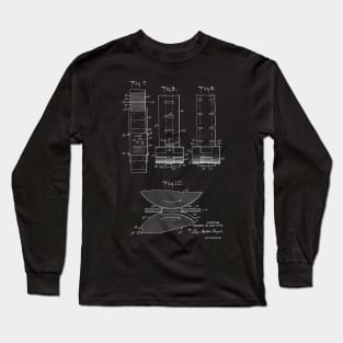 Manufacture for labels for bottles Vintage Patent Hand Drawing Long Sleeve T-Shirt